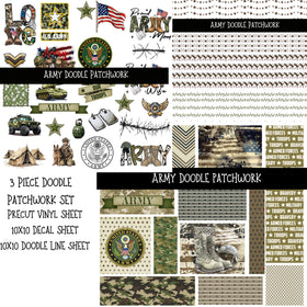 Army Doodle Patchwork Set