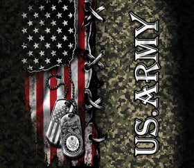 Army Flag 20 or 30 oz Skinny Adhesive Vinyl Wrap