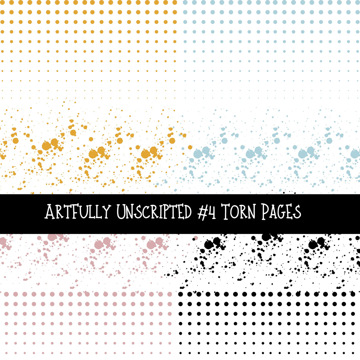 Artfully Unscripted Torn Pages Decal sheets 4 designs available