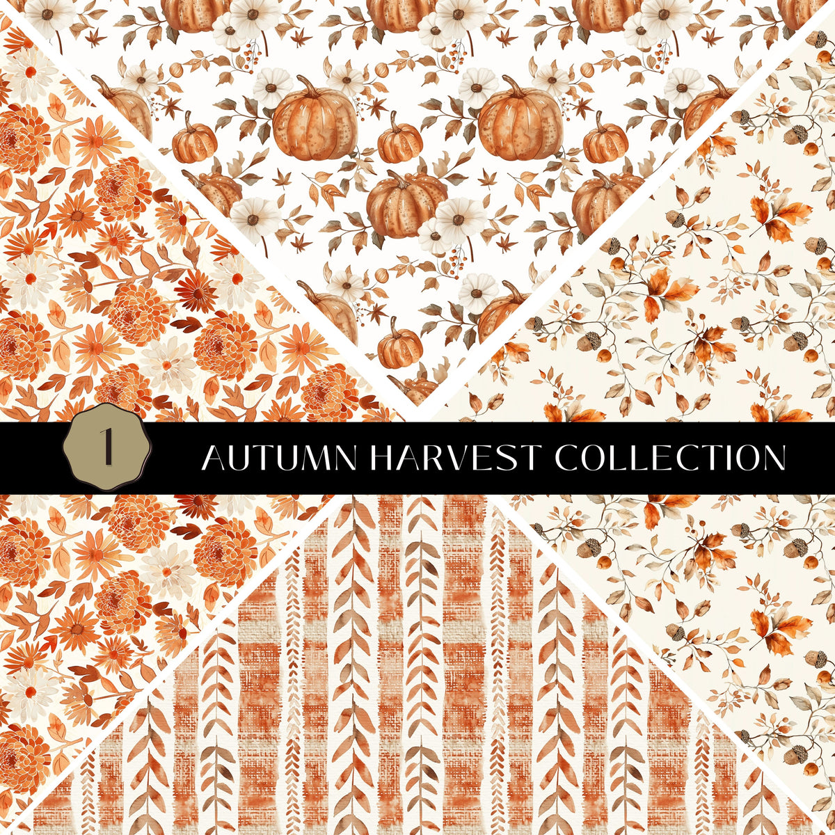Autumn Harvest precut Vsplit 12x12 vinyl sheet 2 Designs
