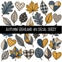 Autumn Highland UV DTF Decal sheets 10 Designs available