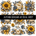 Autumn Highland UV DTF Decal sheets 10 Designs available