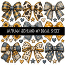 Autumn Highland UV DTF Decal sheets 10 Designs available