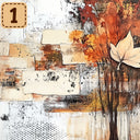 Autumn Mixed Media collection- 2 sizes vinyl sheets-18 designs available
