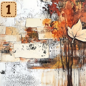 Autumn Mixed Media collection- 2 sizes vinyl sheets-18 designs available