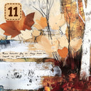Autumn Mixed Media collection- 2 sizes vinyl sheets-18 designs available