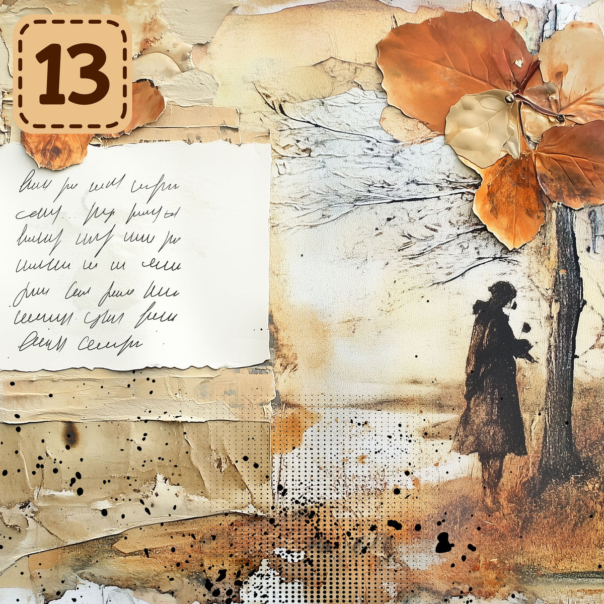 Autumn Mixed Media collection- 2 sizes vinyl sheets-18 designs available