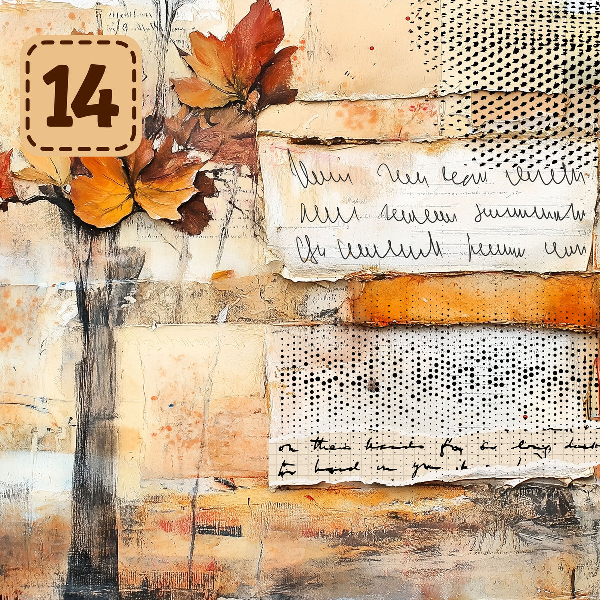 Autumn Mixed Media collection- 2 sizes vinyl sheets-18 designs available