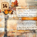 Autumn Mixed Media collection- 2 sizes vinyl sheets-18 designs available