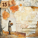 Autumn Mixed Media collection- 2 sizes vinyl sheets-18 designs available