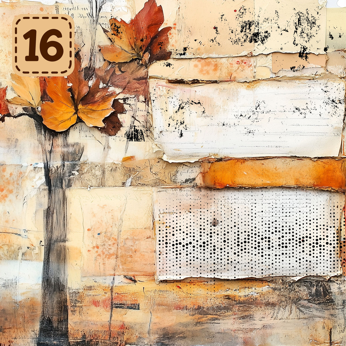 Autumn Mixed Media collection- 2 sizes vinyl sheets-18 designs available