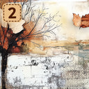 Autumn Mixed Media collection- 2 sizes vinyl sheets-18 designs available