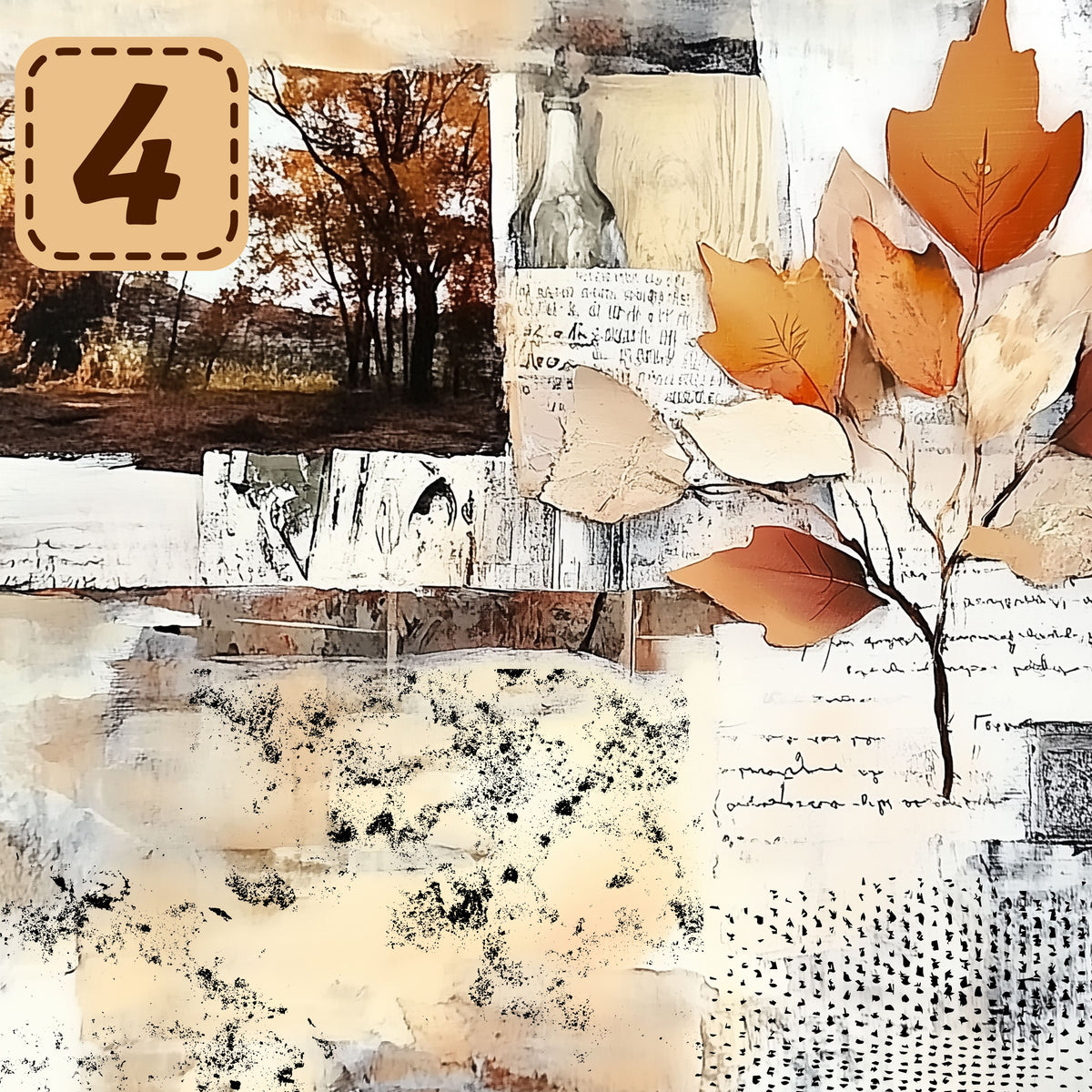 Autumn Mixed Media collection- 2 sizes vinyl sheets-18 designs available