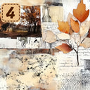 Autumn Mixed Media collection- 2 sizes vinyl sheets-18 designs available