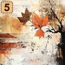 Autumn Mixed Media collection- 2 sizes vinyl sheets-18 designs available