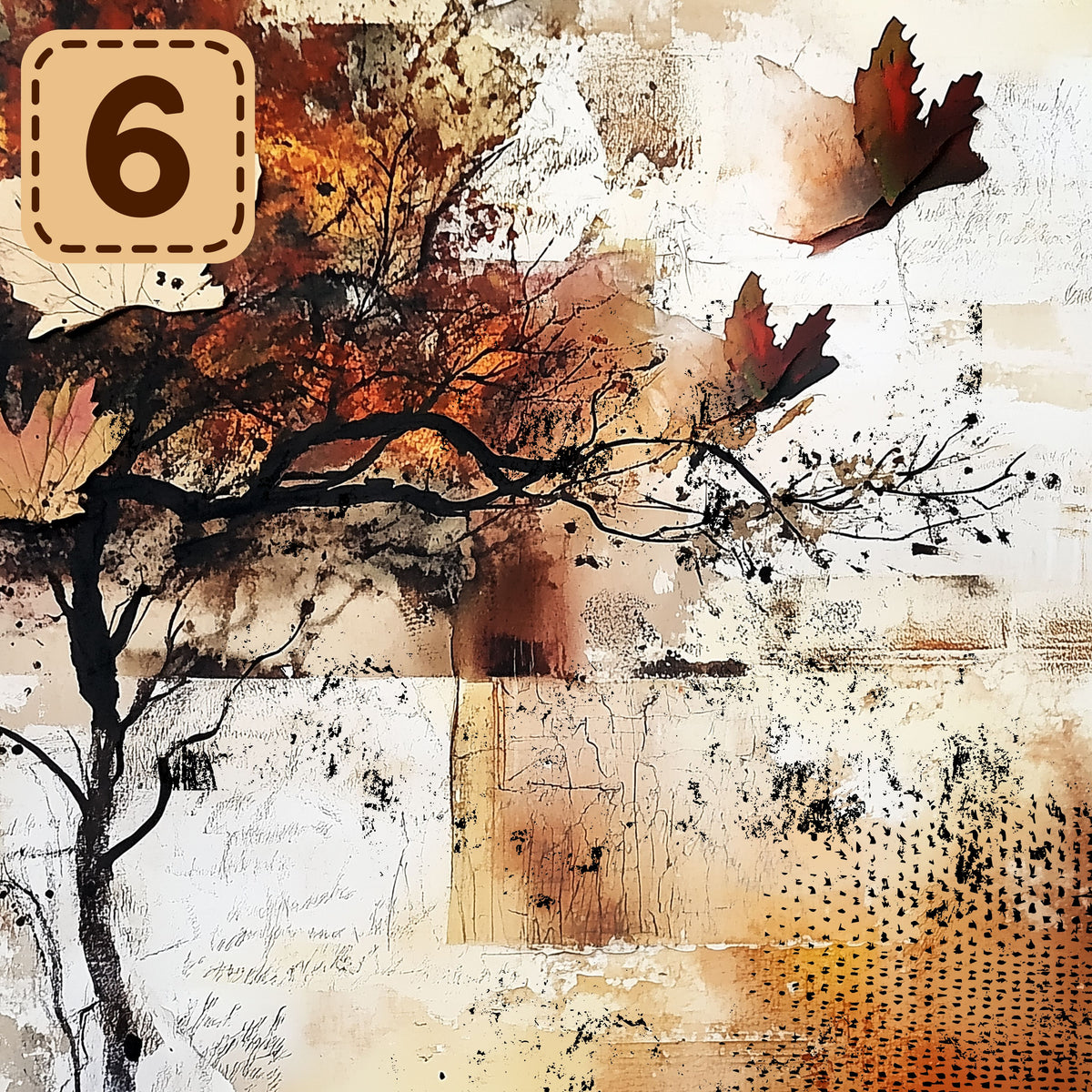 Autumn Mixed Media collection- 2 sizes vinyl sheets-18 designs available