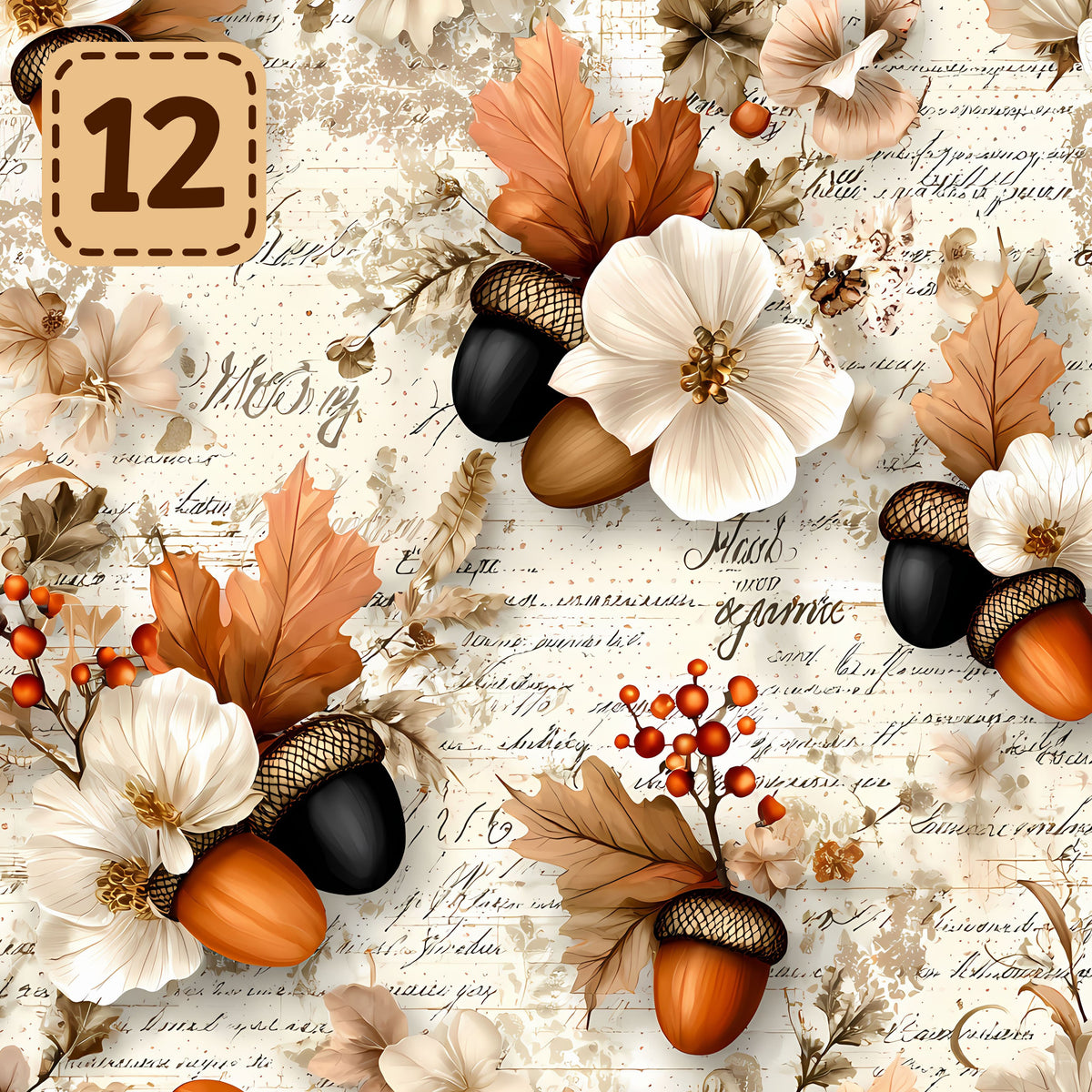 Autumn Heirloom collection- 2 sizes vinyl sheets-20 designs available