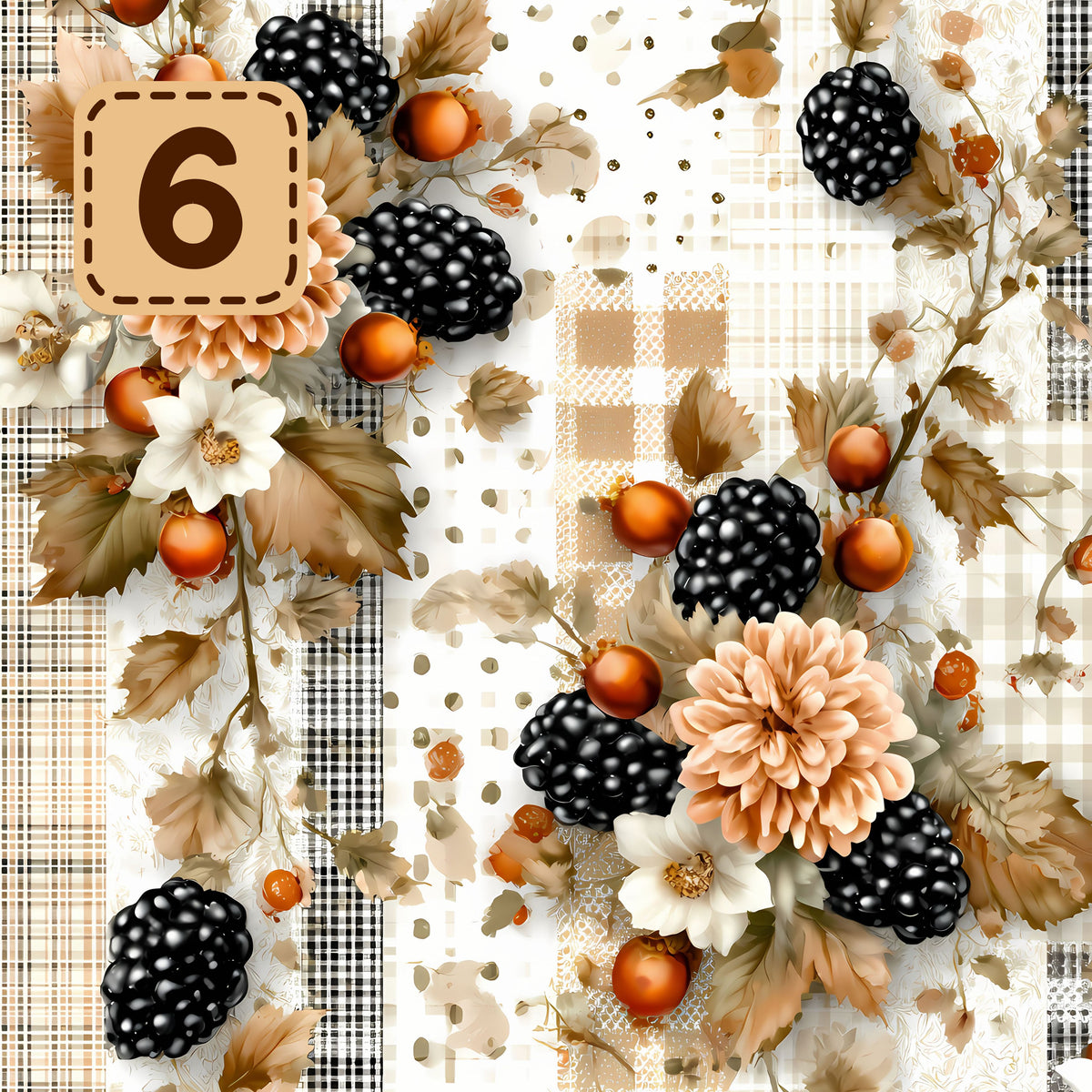 Autumn Heirloom collection- 2 sizes vinyl sheets-20 designs available