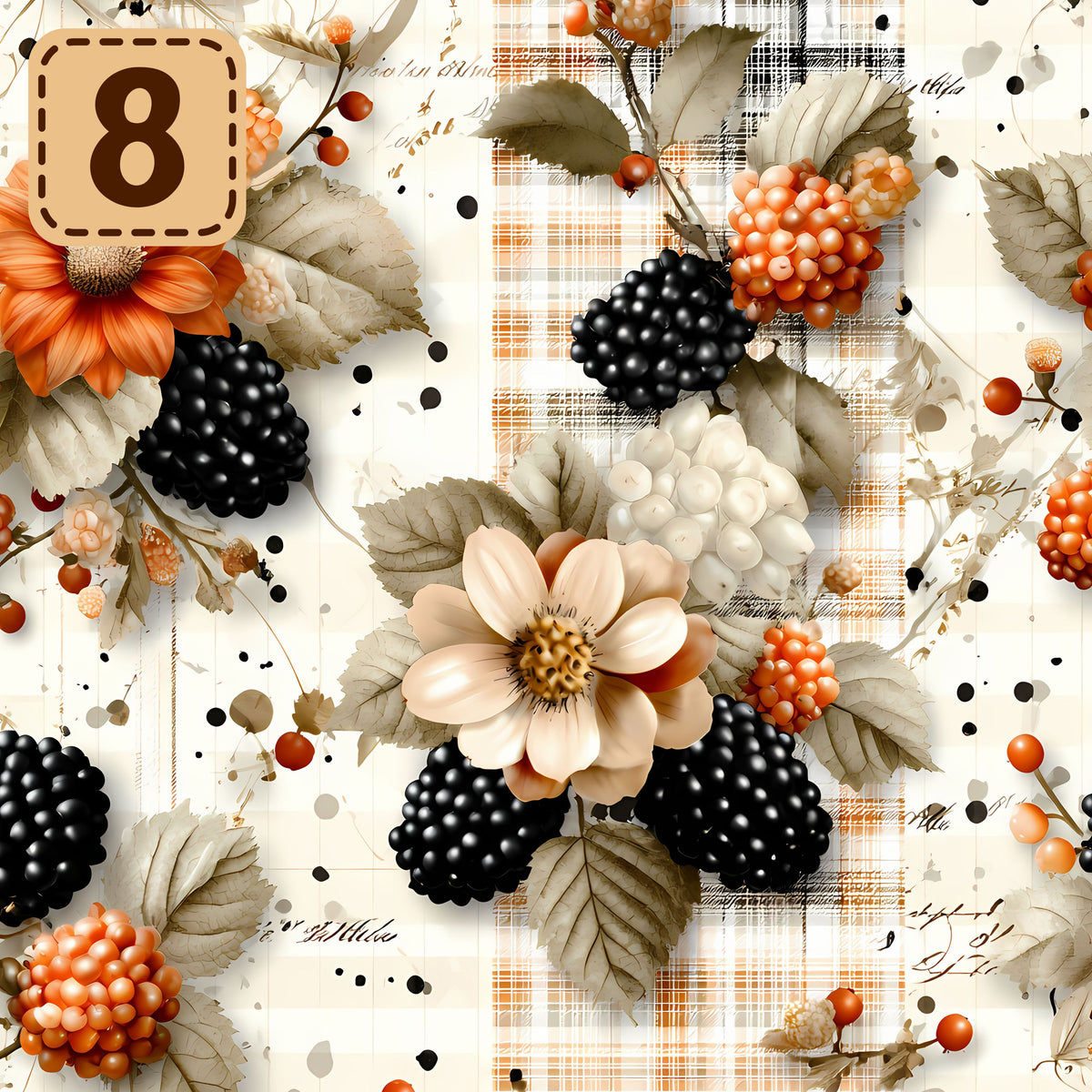 Autumn Heirloom collection- 2 sizes vinyl sheets-20 designs available