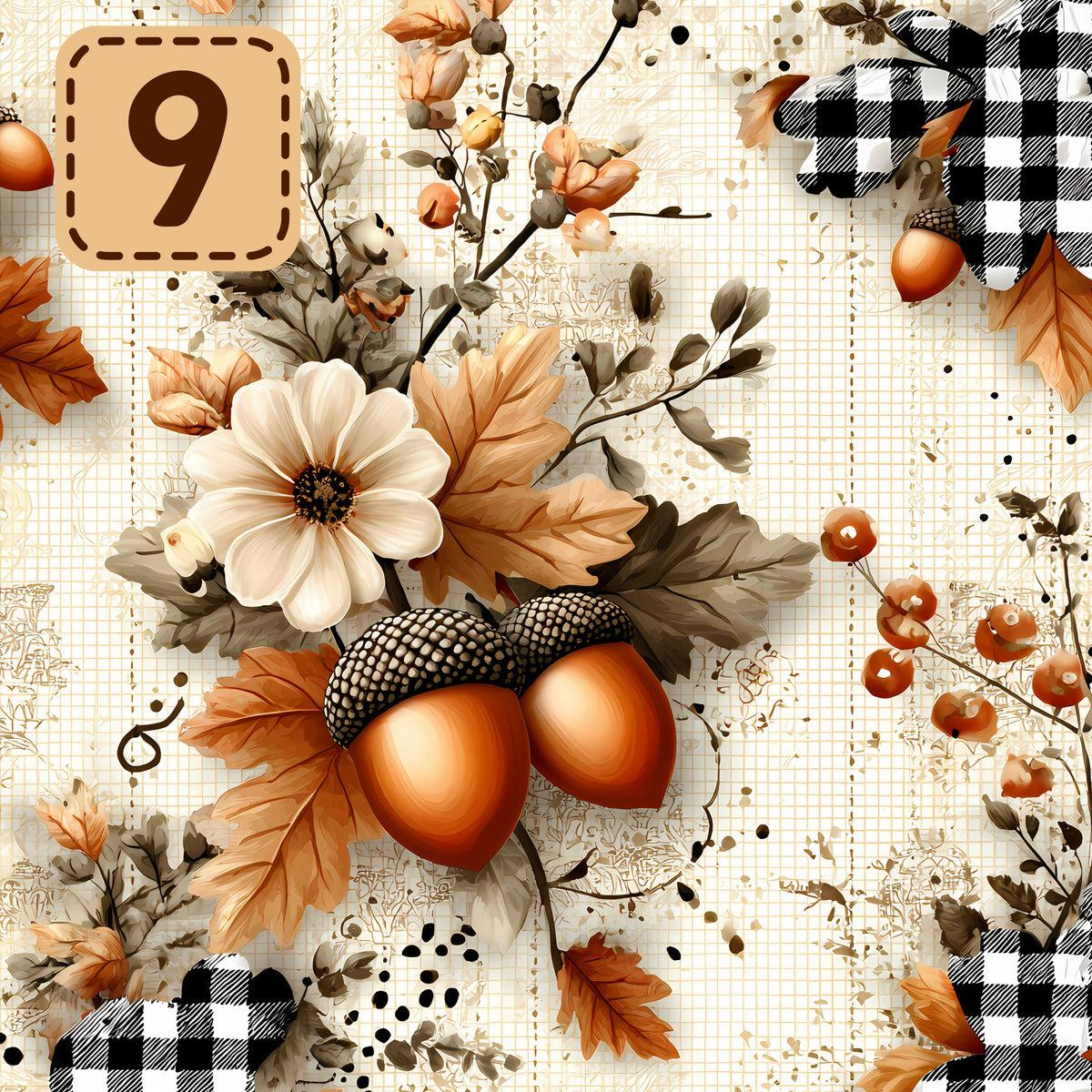 Autumn Heirloom collection- 2 sizes vinyl sheets-20 designs available