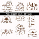 Autumn Quotes Collection UV DTF Decal Sheets- 5 Colors