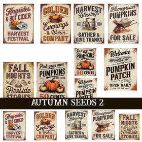 Autumn Seeds UV DTF Decal Sheets 2 Designs