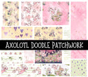 Axolotl Doodle Patchwork Set