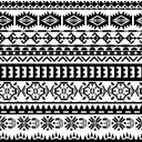 Aztec Borders Black UV DTF Decal sheet