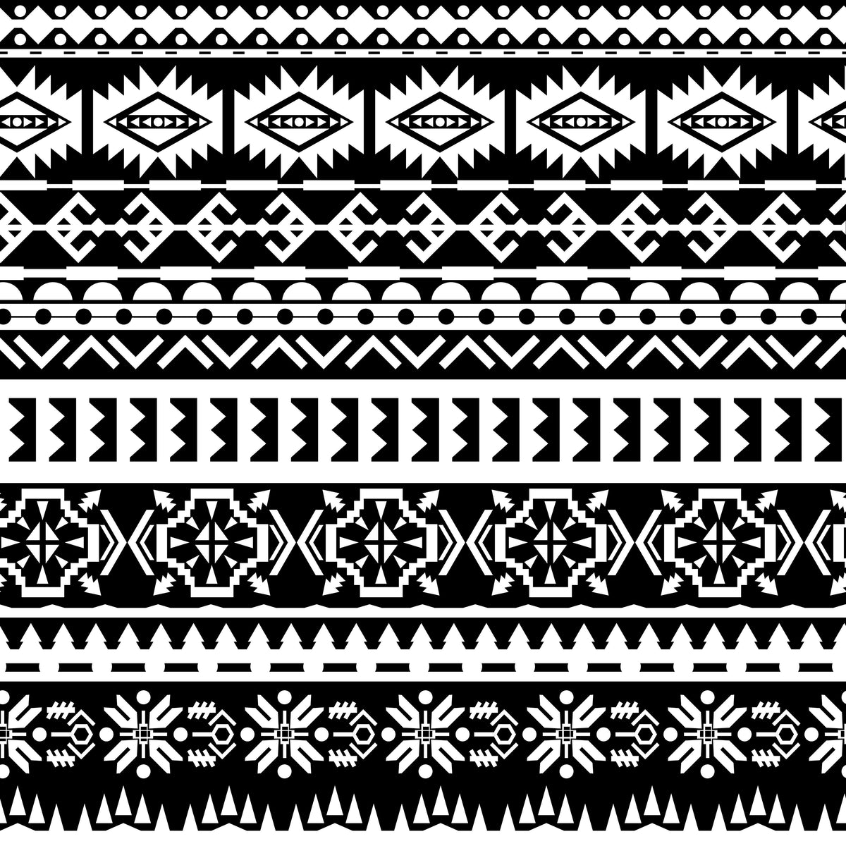 Aztec Borders white UV DTF Decal sheet