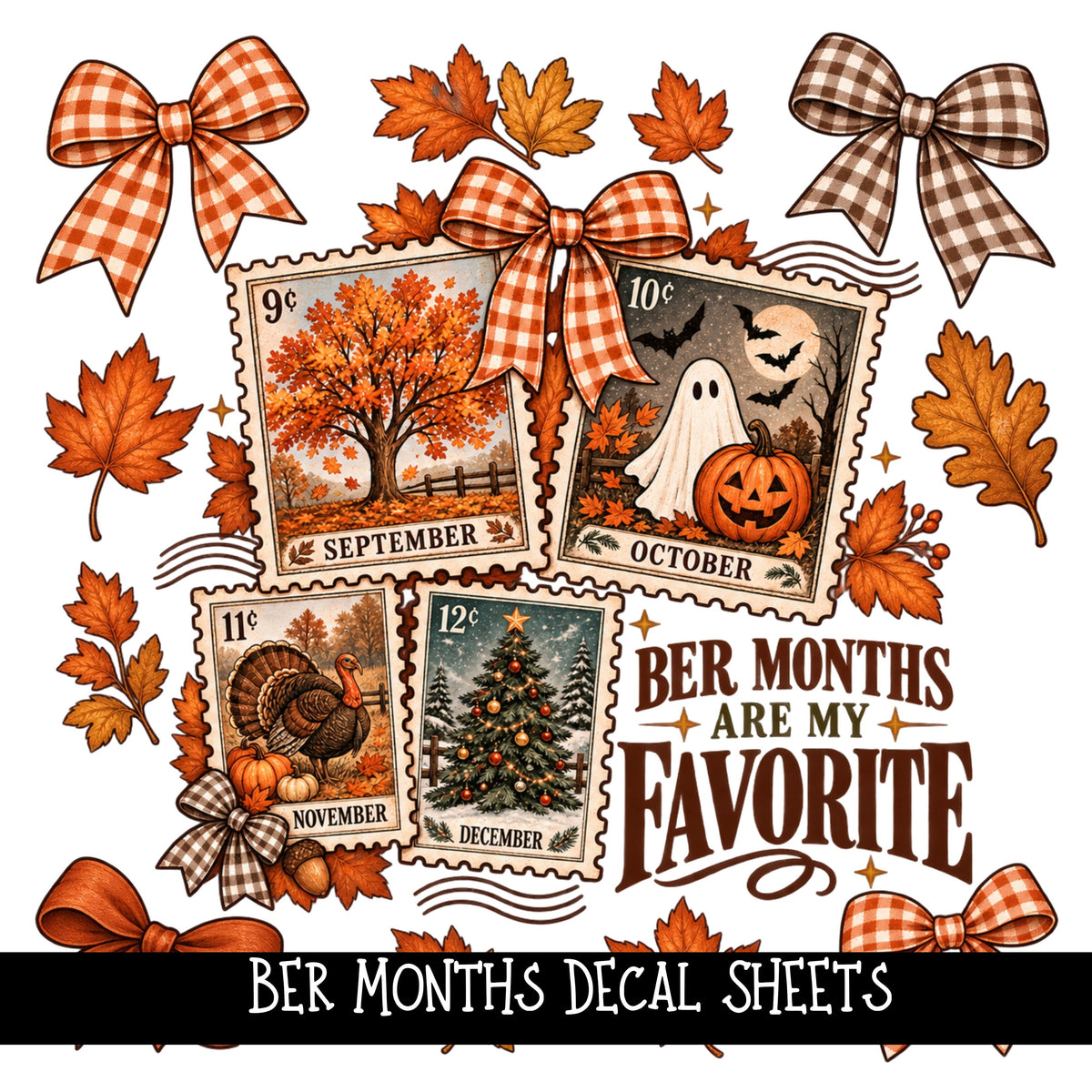 Ber Month's UV DTF Decal sheets
