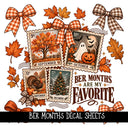 Ber Month's UV DTF Decal sheets