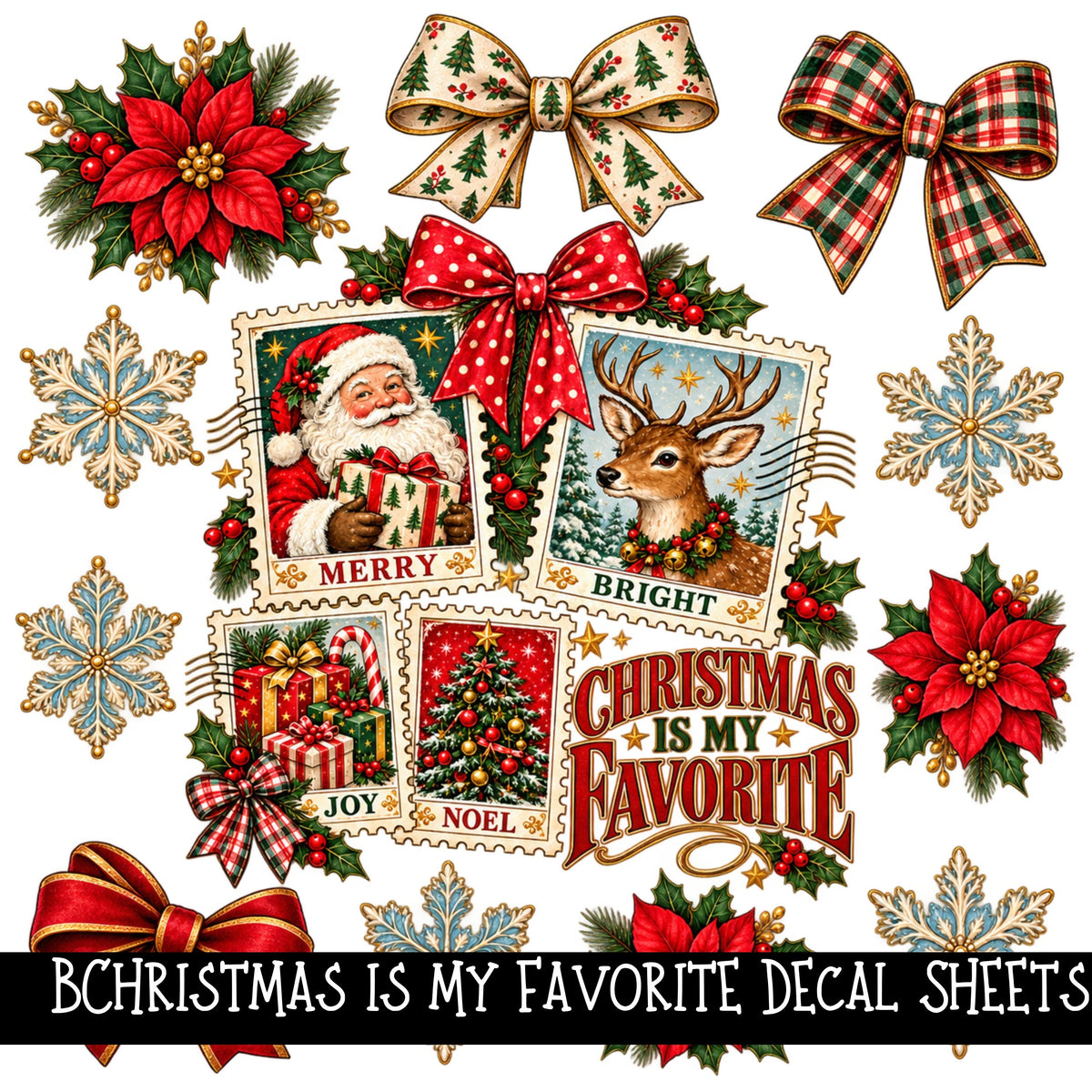 Christmas is my Favorite UV DTF Decal sheets