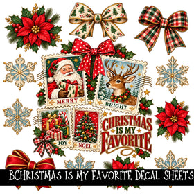 Christmas is my Favorite UV DTF Decal sheets