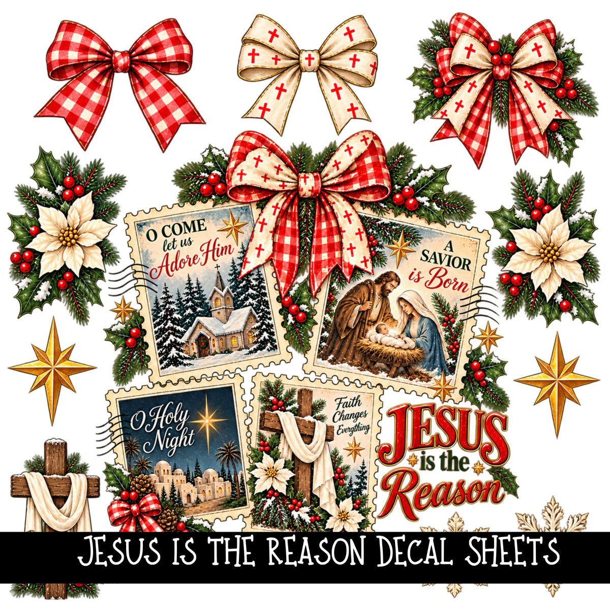 Jesus is the reason UV DTF Decal sheets