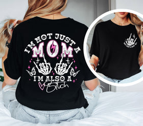 Not just a mom white DTF Transfers 2pc set