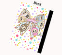Labubu floral vinyl composition notebook wrap