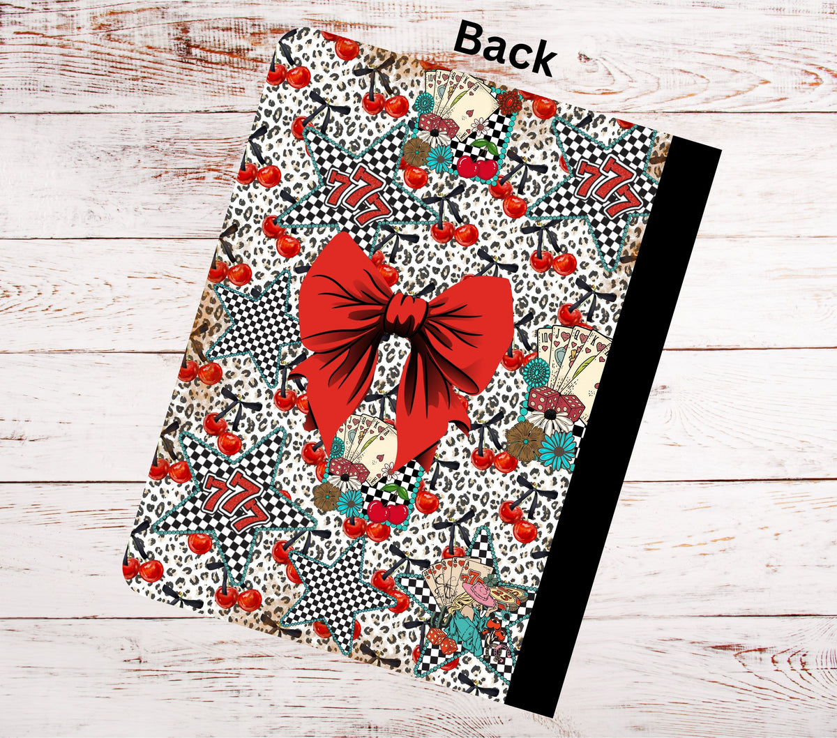 If I'm the problem leopard cherry notebook wrap (