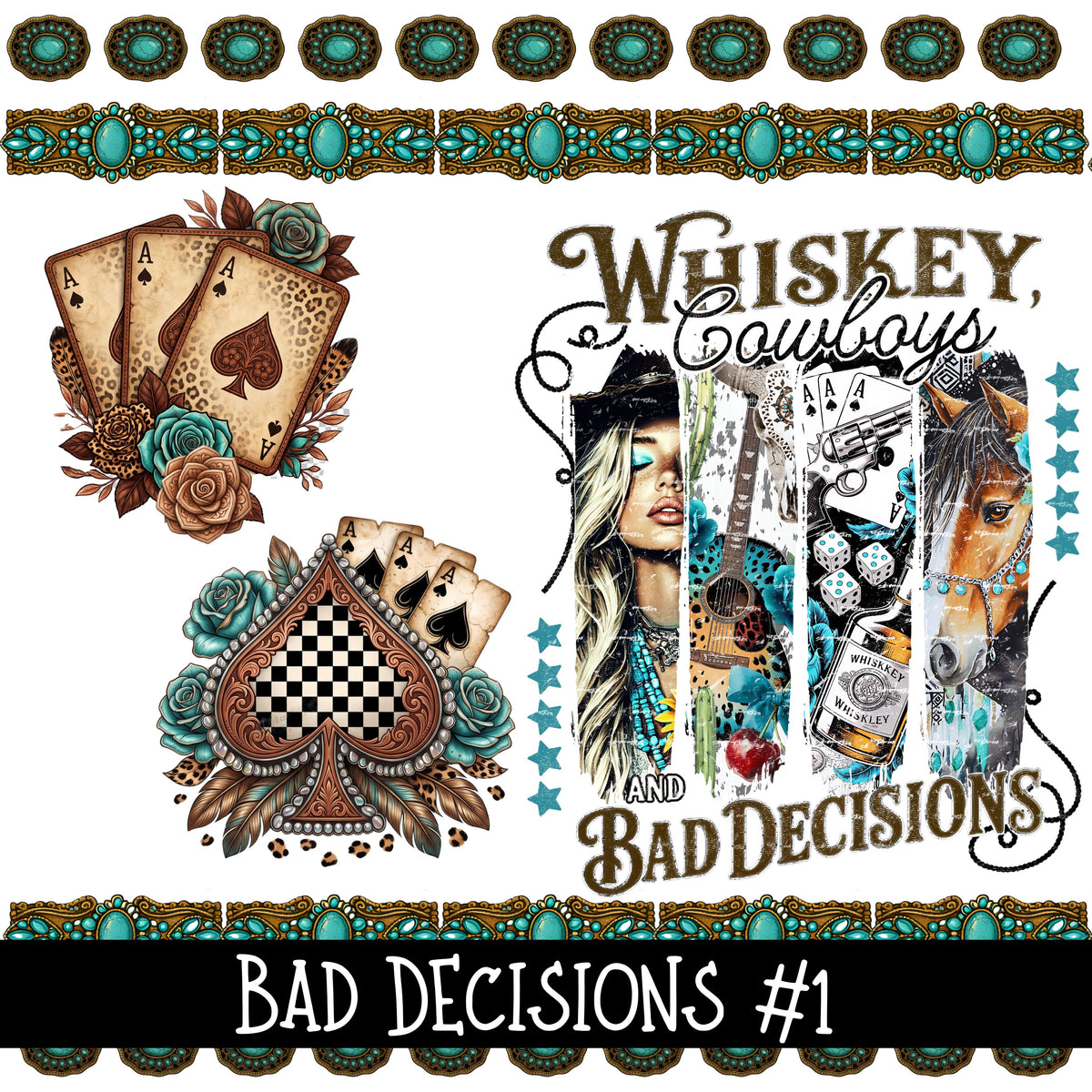 Bad Decisions UV DTF Decal sheets 2 Designs available
