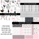 Ballet UV DTF Doodle Patchwork Set