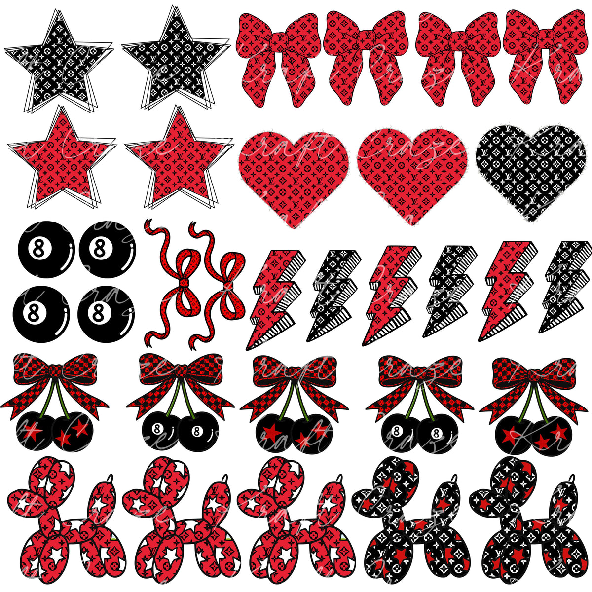 Luxury Balloon Dog Decal Sheets multiple color options