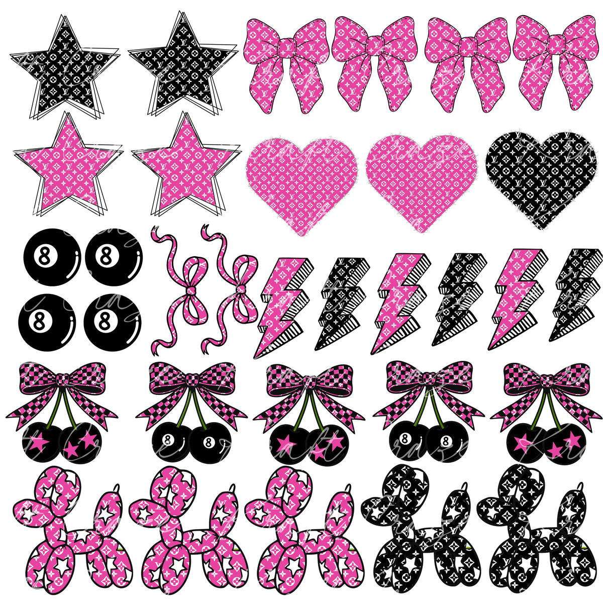 Luxury Balloon Dog Decal Sheets multiple color options