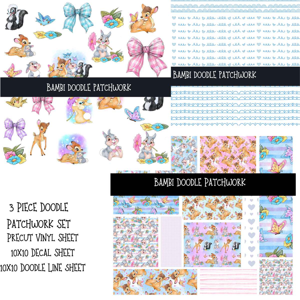 Bambi Doodle Patchwork Set