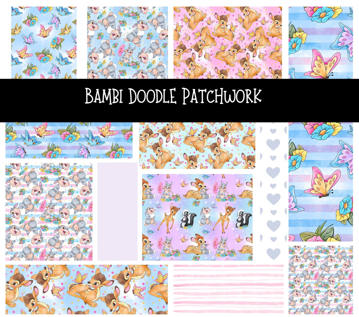 Bambi Doodle Patchwork Set