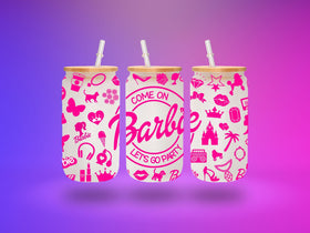 Barbie Libbey UV DTF wrap 15oz