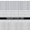 Barbwire Doodle lines UV DTF- Black