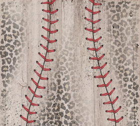 Vintage Baseball Leopard vinyl wrap for 20oz straight