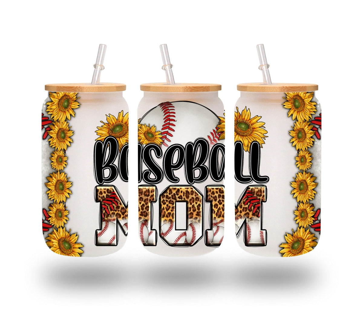 Baseball Mama UV DTF 16oz Libbey wrap