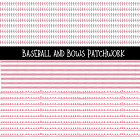 Baseball and Bows Doodle Patchwork Set