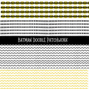 Batman UV DTF Doodle Patchwork Set