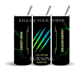 Monster Black vinyl tumbler wraps